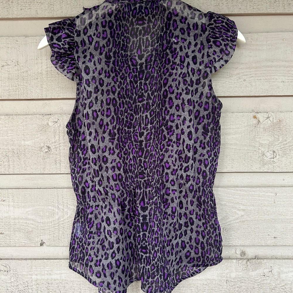 Miley Cyrus Max Azria Ruffle Button Up Top - Picture 7 of 7